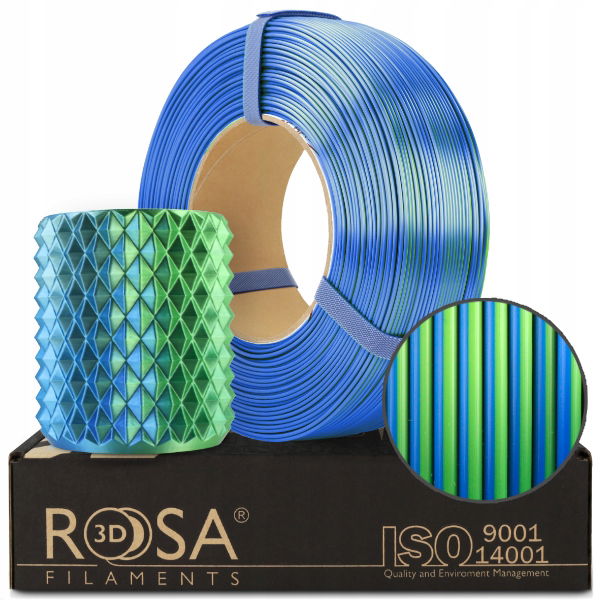 2 x Filament Refill Pla Magic Silk Rosa3D Lagoon Modrý 1 kg