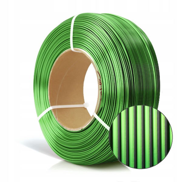 2 x Filament Refill Pla Magic Silk Rosa3D Mistic Green Zelená 1 kg
