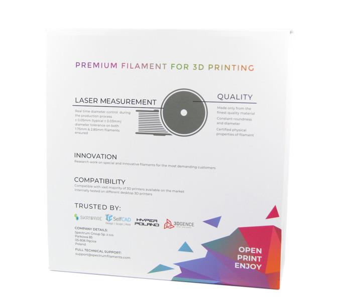 2 x Filament Spectrum Smart Abs 1.75 mm Polar White Biely 1 kg