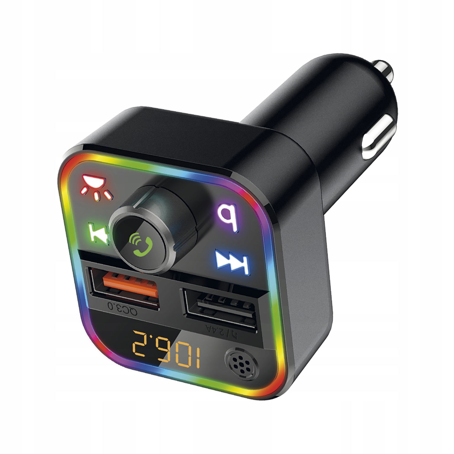 2 x Fm vysielač Bluetooth 5.3 2xUSB Sd nabíjačka Qc Peiying