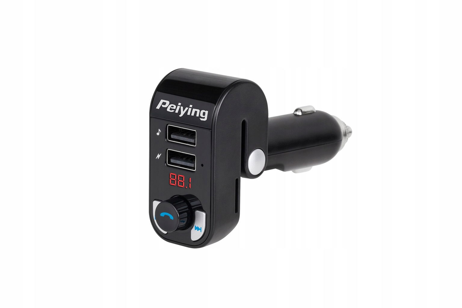 2 x Fm vysielač Peiying Bluetooth 2xUSB Sd Nabíjanie