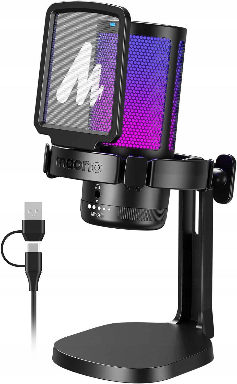 2 x herný mikrofón pre počítač Maono DGM20 štúdiový Usb dotykový panel