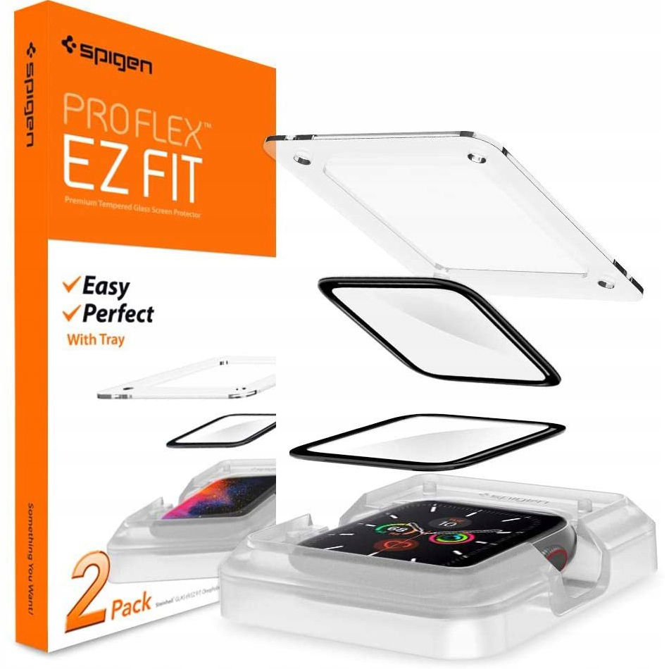 2 x Hybridné Sklo Pre Apple Watch 5,4 44, Spigen Pf