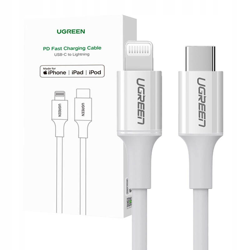 2 x kábel Ugreen US171 Usb-c Lightning 3A Rýchle nabíjanie Pd 0.25 m