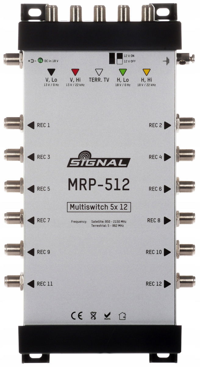 2 x Multiswitch MRP-512 5 Vstupov 12 Výstupov Signal