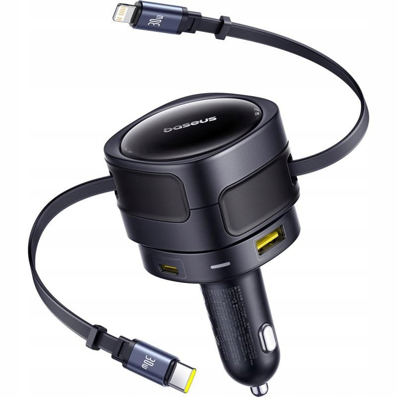 2 x Nabíjačka do auta Baseus 90W 4xUSB C+Lightning pre autá 12-24V