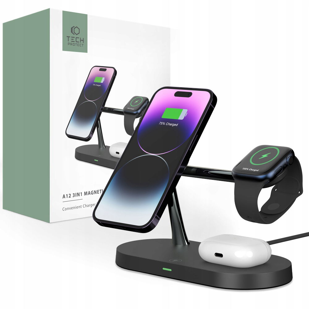 2 x Nabíjačka Indukčná Podstavka Qi Pre Magsafe Na Iphone Airpods Watc