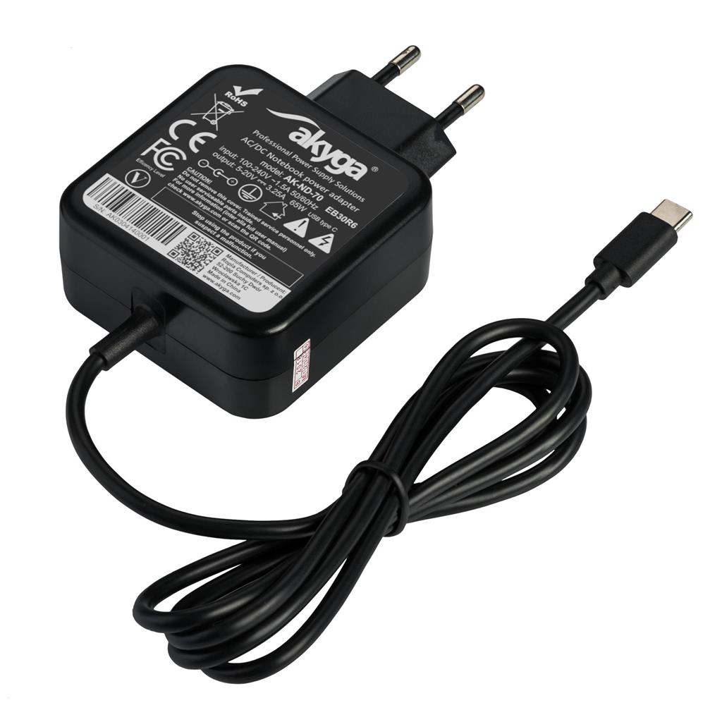 2 x Napájací Adaptér Pre Notebook 5-20V/3-3.25A 65W Power Delivery Usb-c 1,2M