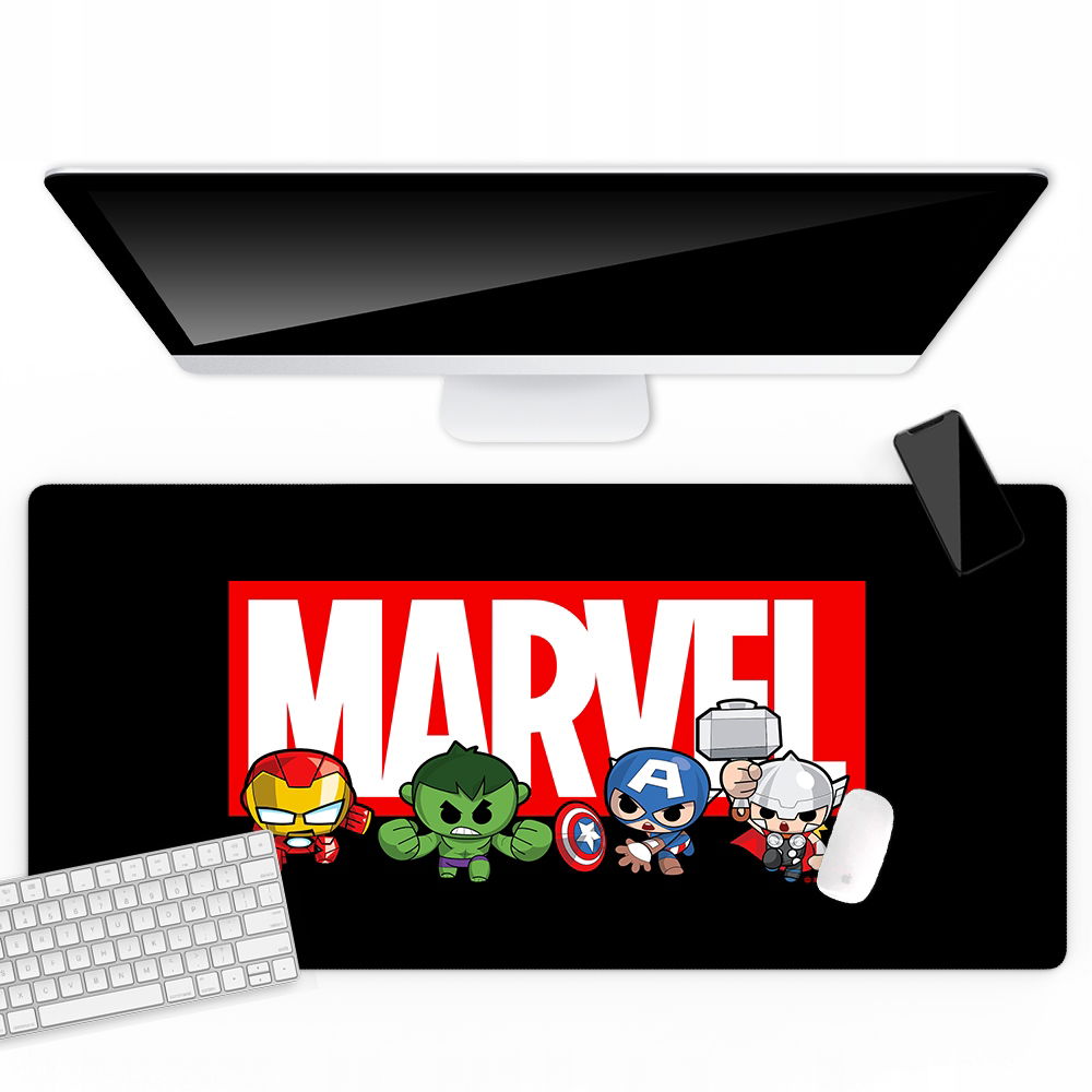2 x Podložka na stôl 80x40 Marvel čierna