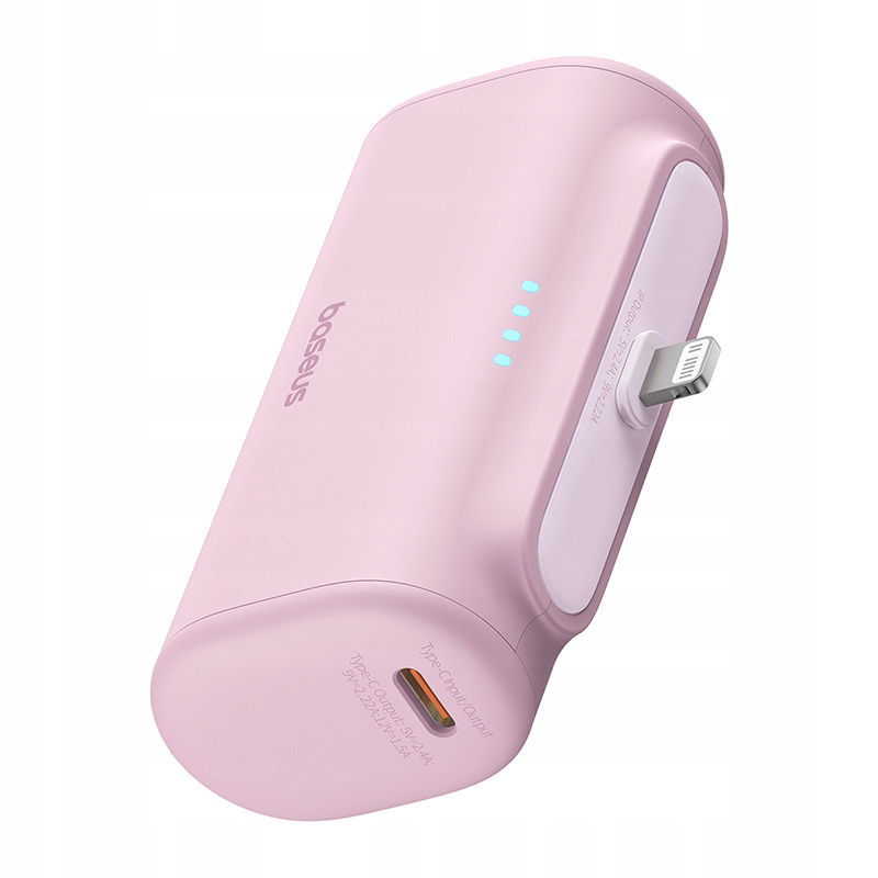 2 x Powerbank OS-Baseus Compact Ip 5000 mAh 20 W (ružová)