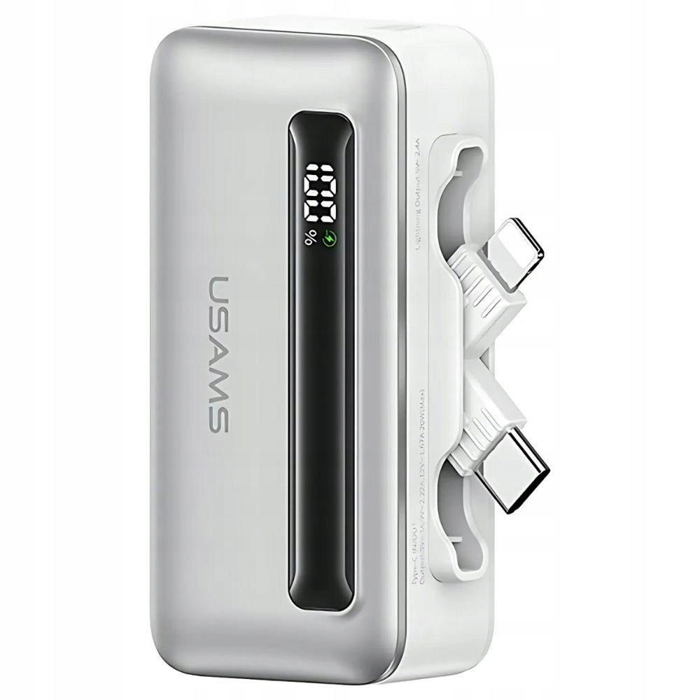 2 x Powerbank Usams 4500MAH Usb-c Lightning 20W Pd Strieborná Pre Iphone
