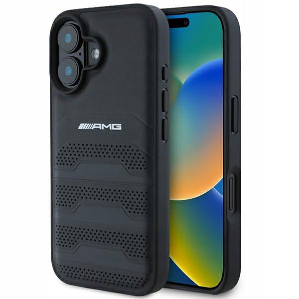 2 x Puzdro Amg Pre Iphone 16 6.1" Čierna Koža Hardcase