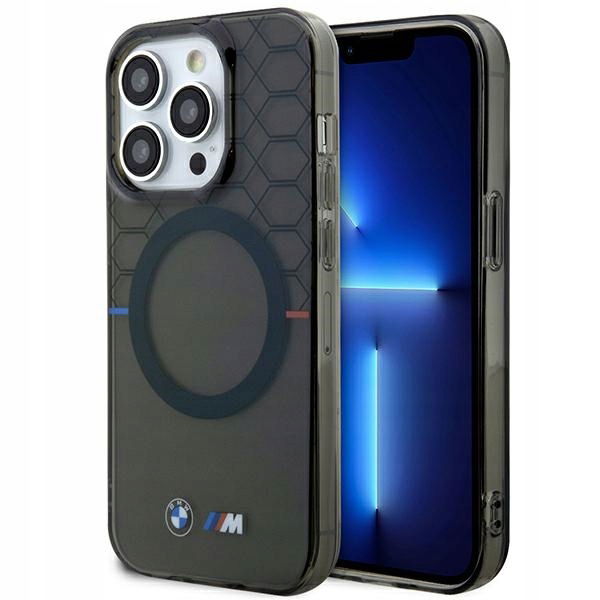 2 x puzdro Bmw Pattern MagSafe pre iPhone 14 Pro šedé