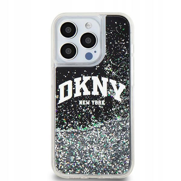 2 x puzdro Dkny Liquid Glitter Big Logo na iPhone 15 Pro čierne