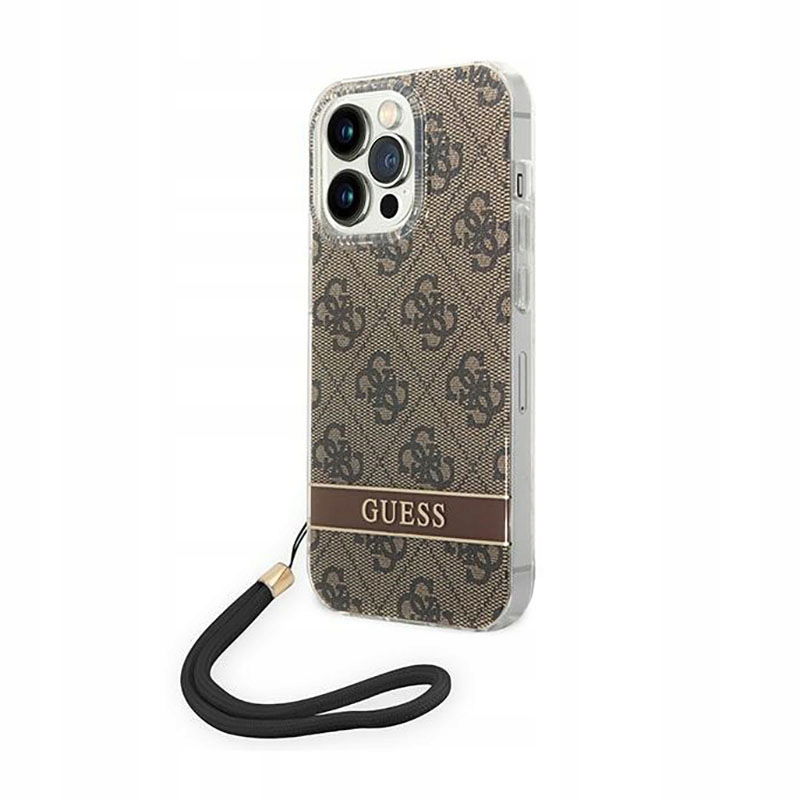 2 x Puzdro Guess 4G Print Strap Hardcase Pre Iphone 14 Pro 6,1" Bronzové