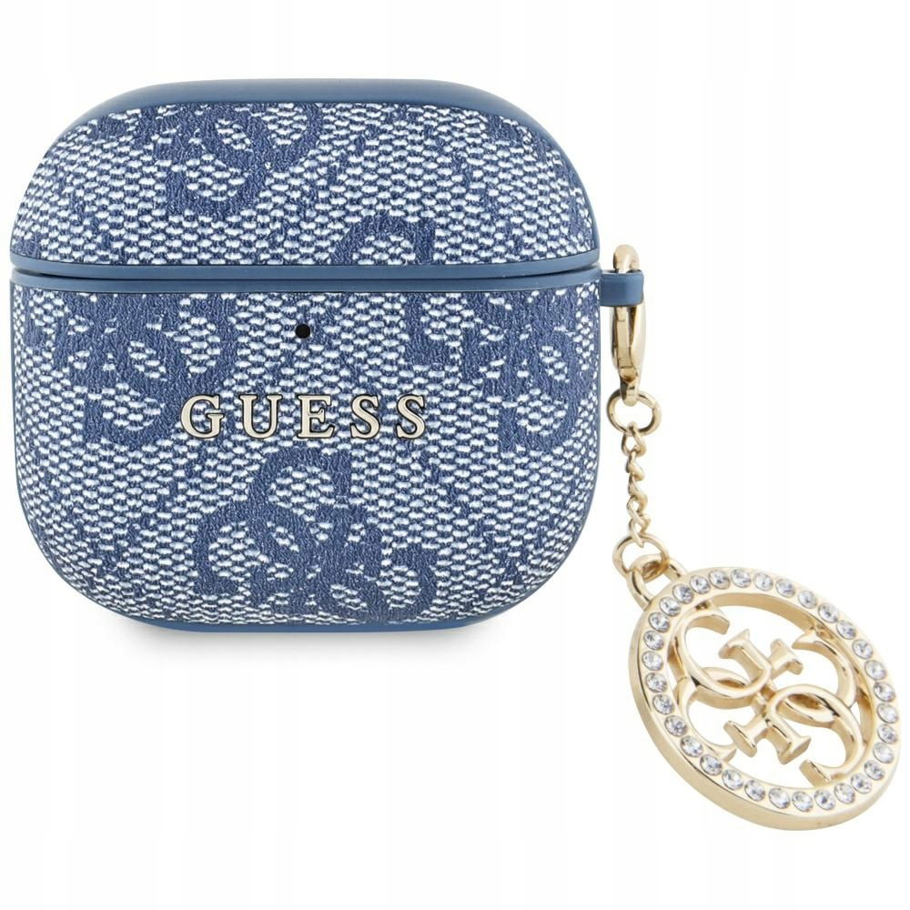 2 x Puzdro Guess 4G Strass Charm pre AirPods 4modré
