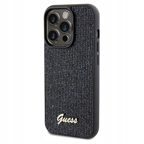 2 x puzdro Guess Disco Metal Script na iPhone 14 Pro Max čierne