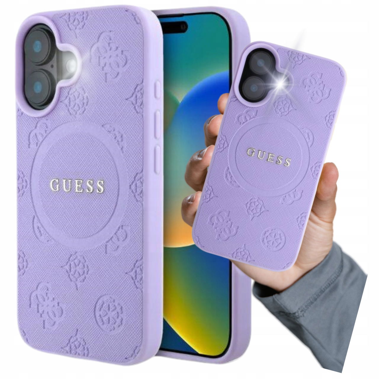 2 x Puzdro Guess Pre Iphone 16 Plus 6.7" Fialová Magsafe
