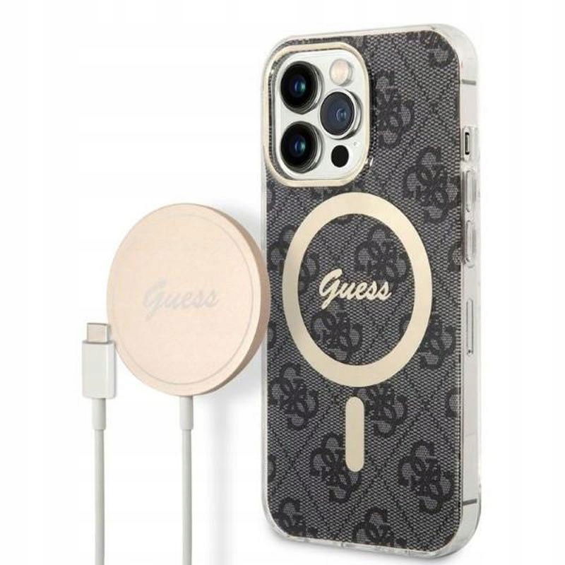 2 x Puzdro Hardcase Guess 4G Print Nabíjačka Wireless Pre Iphone
