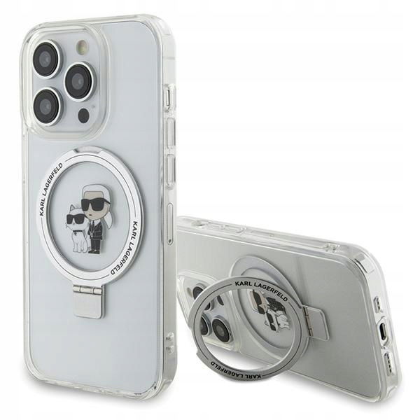 2 x Puzdro Karl Lagerfeld Pre Iphone 15 Pro Biela Magsafe Ring