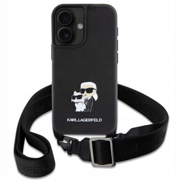 2 x Puzdro Karl Lagerfeld Pre Iphone 16 6.1" Čierne Smyčky