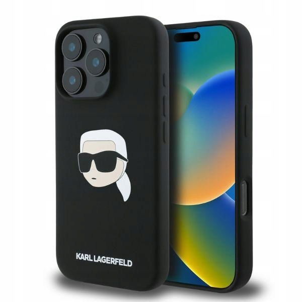 2 x Puzdro Karl Lagerfeld Pre iPhone 16 Pro Magsafe Čierny Silikón