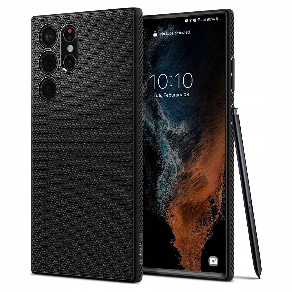 2 x puzdro Spigen Liquid Air pre Samsung S23 Ultra S918 čierna/matte čierna Acs