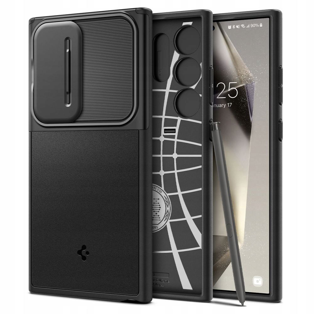2 x puzdro Spigen Optik Armor pre Samsung Galaxy S25 Ultra čierne