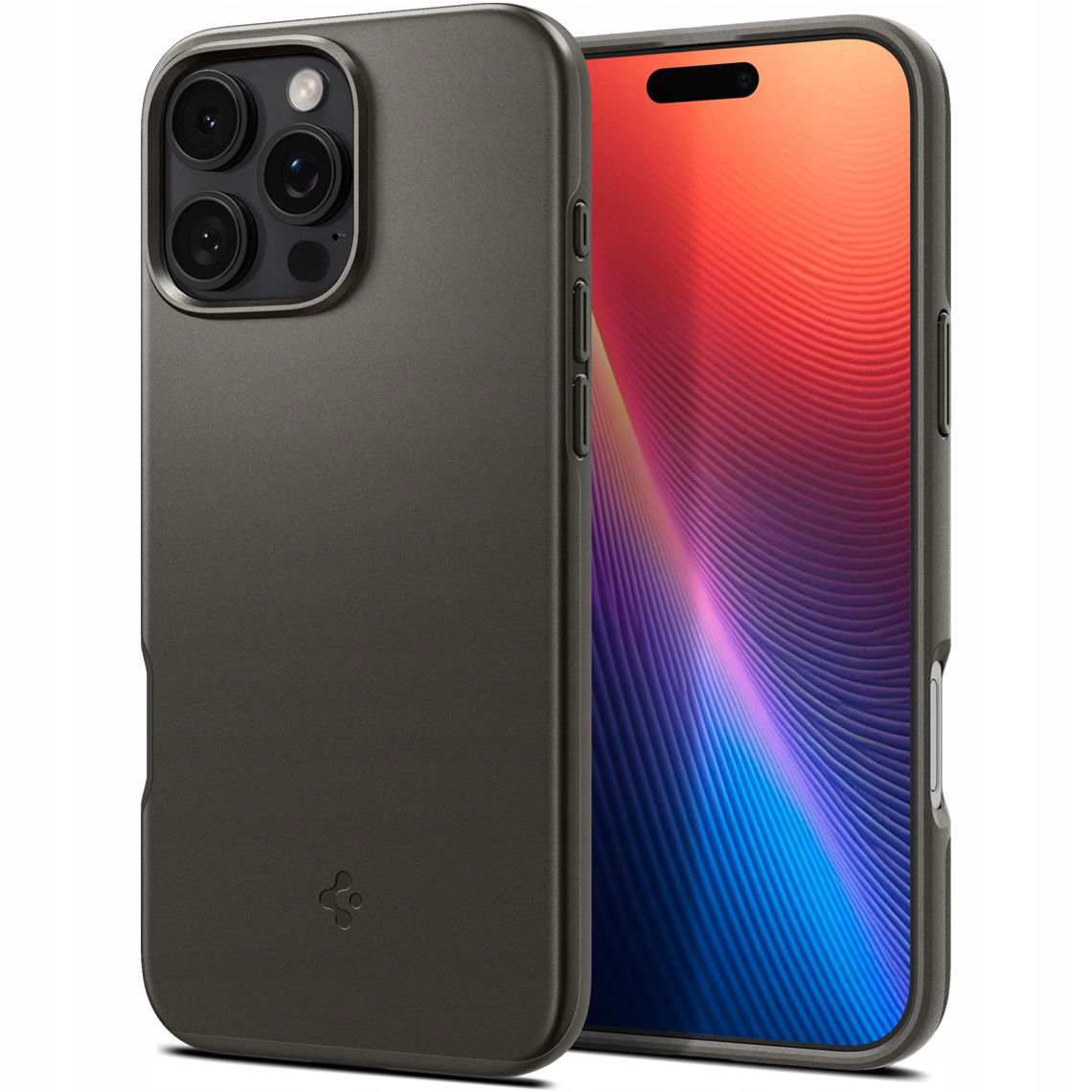 2 x Puzdro Spigen Thin Fit Pre Apple Iphone 16 Pro Max Gunmetal Obal