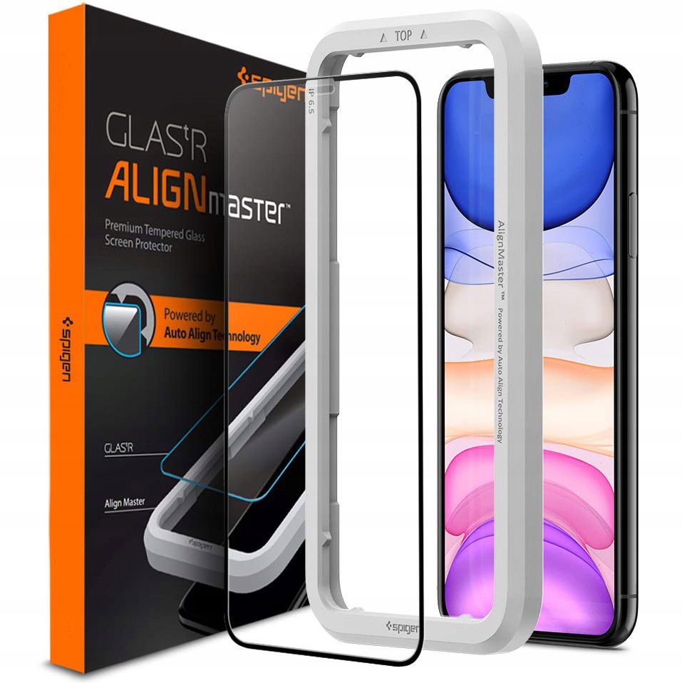 2 x Rám Spigen Tvrdené Sklo Skla Pre Iphone 11 Xr