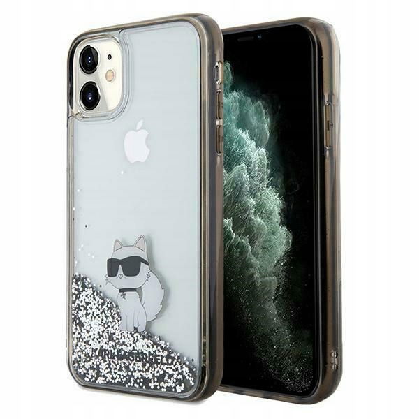 2 x Silikónové Puzdro Karl Lagerfeld Liquid Glitter Choupette Pre Iphone 11/XR