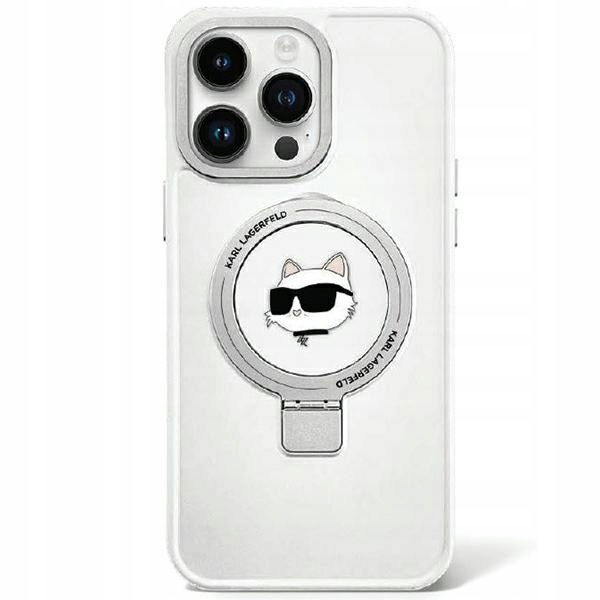 2 x Silikónové Puzdro Karl Lagerfeld Ring Stand Choupette Head Magsafe Pre Iph