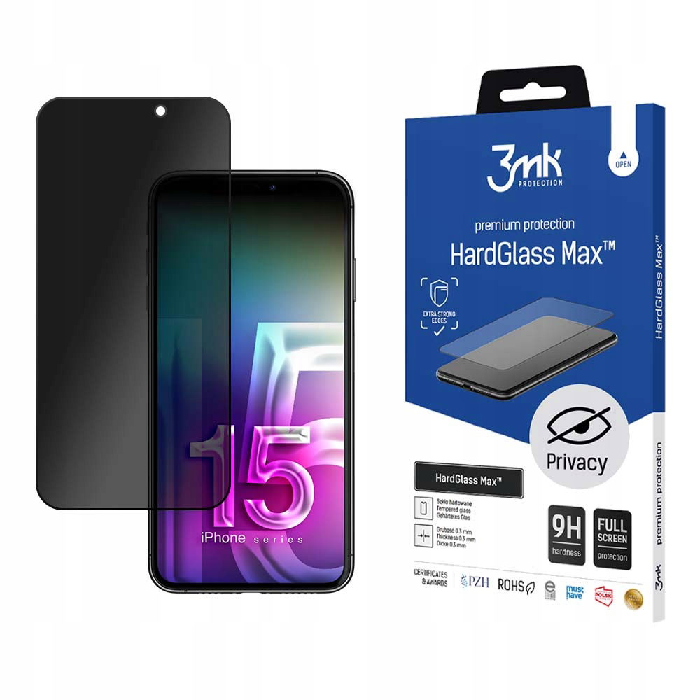2 x Sklo Na Obrazovku 3MK Privacy Pre Iphone 15 Pro 6.1