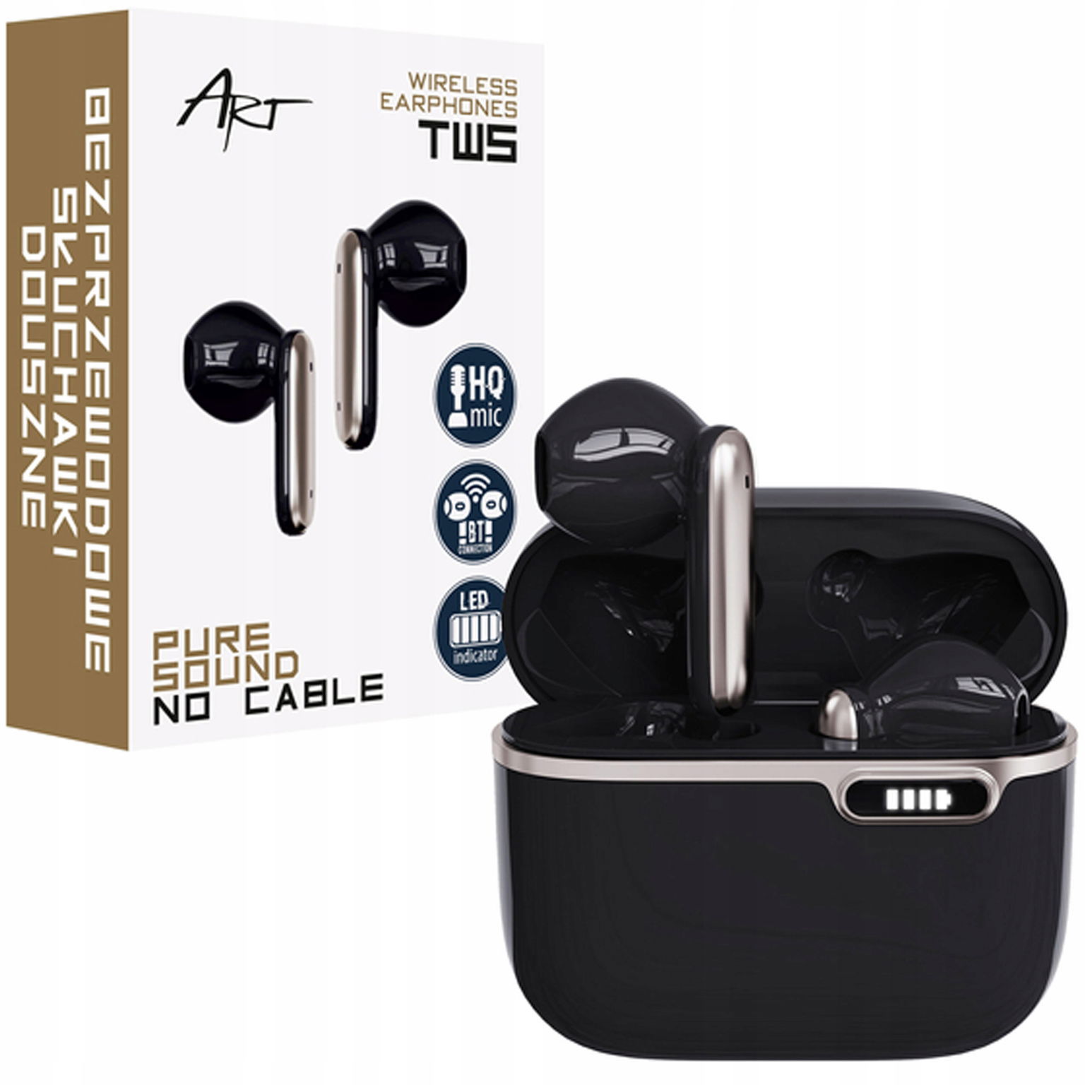 2 x slúchadlá Bluetooth 5.1 Tws Hq MIC Powerbank Usb-c
