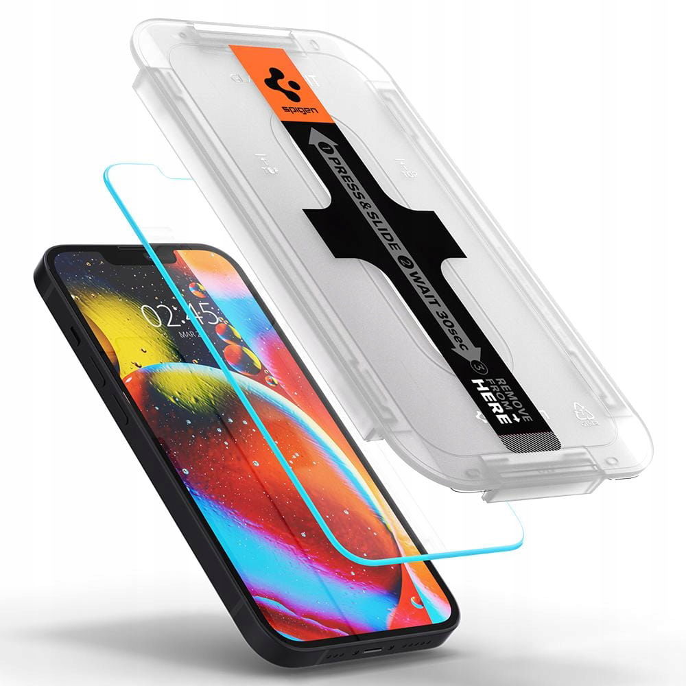 2 x Spigen Glas.TR iPhone 14/13 Pro/13 "ez Fit" tvrdené sklo AGL03724