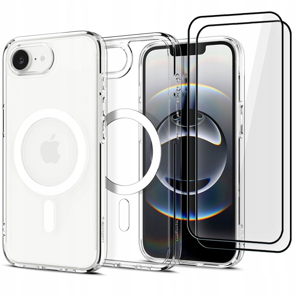 2 x Spigen Priehľadné Pevné Puzdro Case Magsafe Pre Iphone 16E 2-PAK