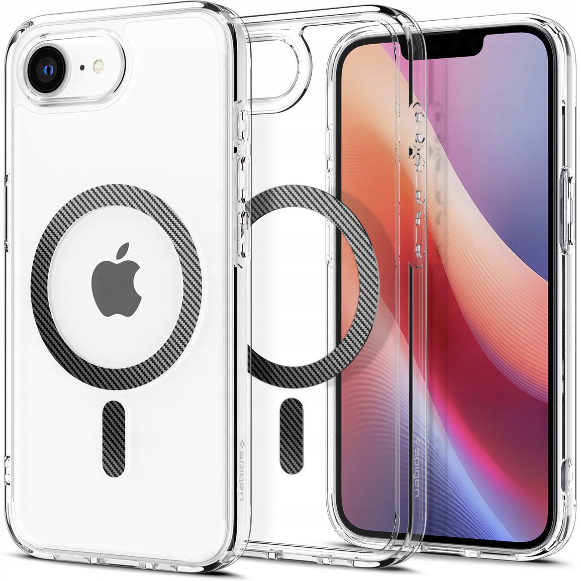 2 x Spigen Transparentné Pevné Puzdro Na Magsafe Pre Iphone 16E Carbon
