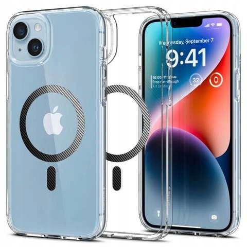 2 x Spigen Ultra Hybrid Mag Magsafe Puzdro Na Iphone 14 Plus 15 Plus Čierne