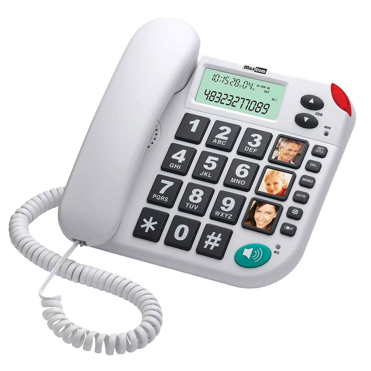 2 x Stolný Telefon Pre Seniorov Maxcom KXT480 handsfree