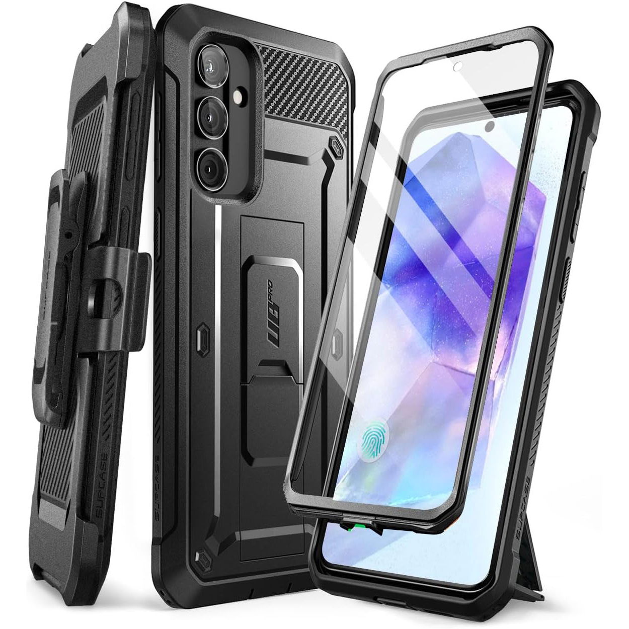 2 x Supcase Unicorn Beetle Pro Puzdro pre Samsung Galaxy A55 5G čierne