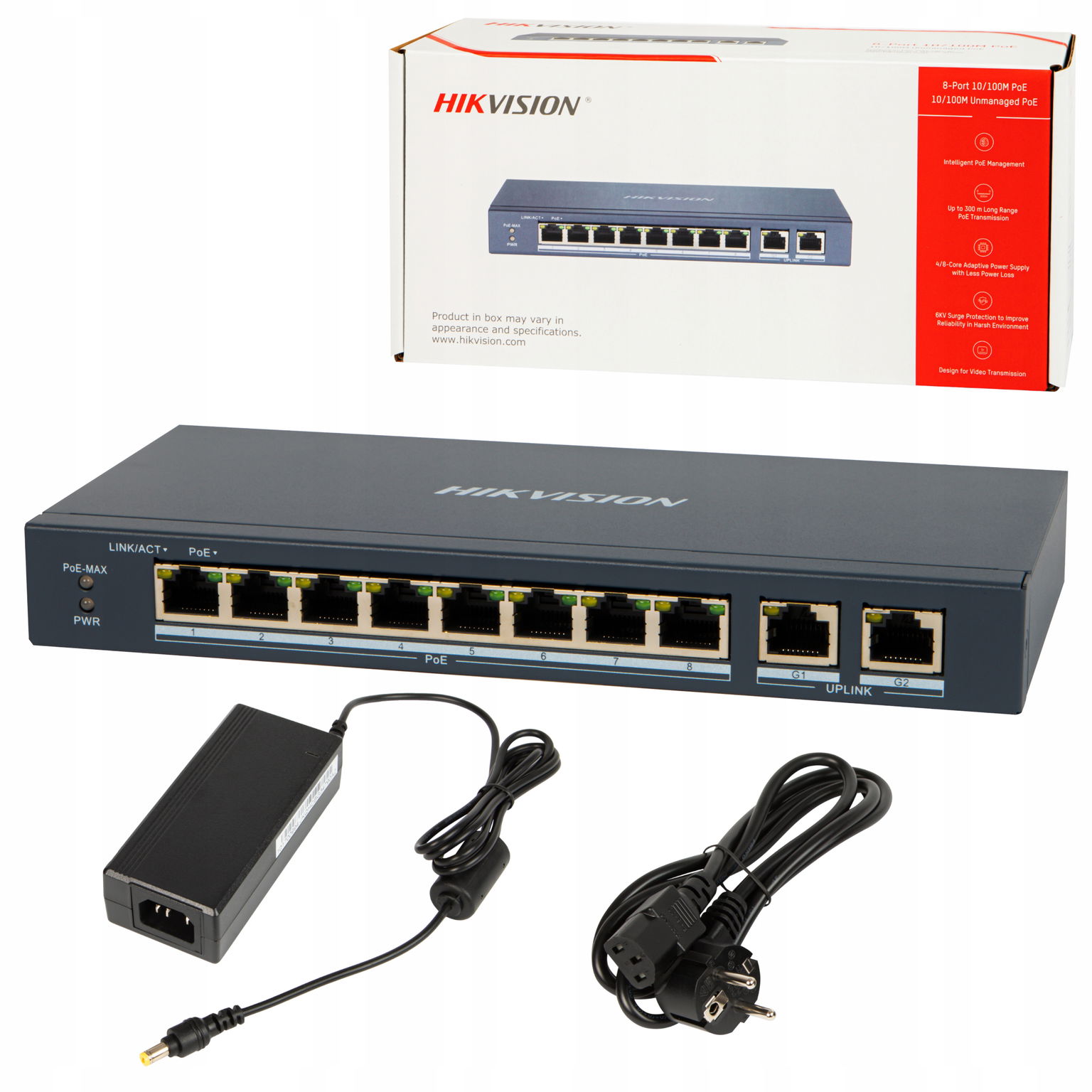 2 x Switch Poe DS-3E0310P-E/M 8-PORTOVÝ Hikvision