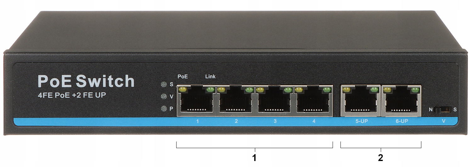 2 x Switch Poe GTX-A1-06-42 4-PORTOVÝ