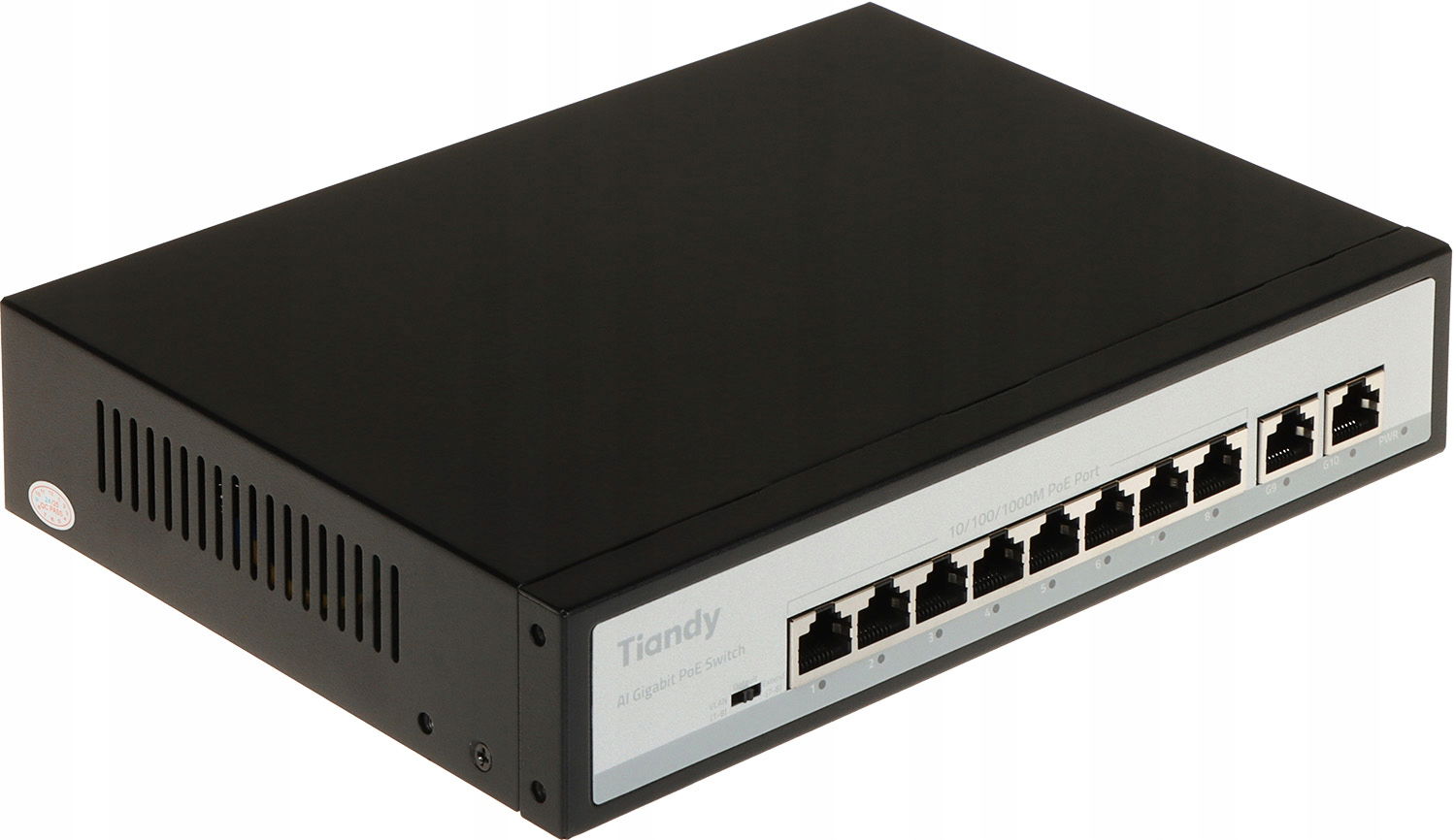 2 x Switch Poe TC-P3S010 SPEC:G/0820/AT/110 8-PORTOVÝ Tiandy