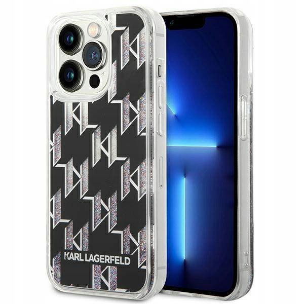 2 x Tekutý Trblietavý Puzdro Lagerfeld Pre Iphone 14 Pro