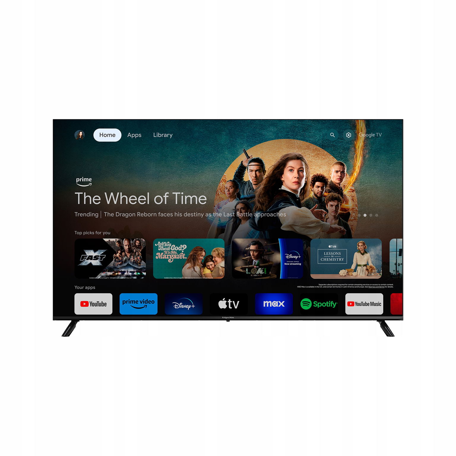 2 x televízor 65" Uhd Google Tv Kruger&Matz DVB-T2/T/C H.265 Hevc