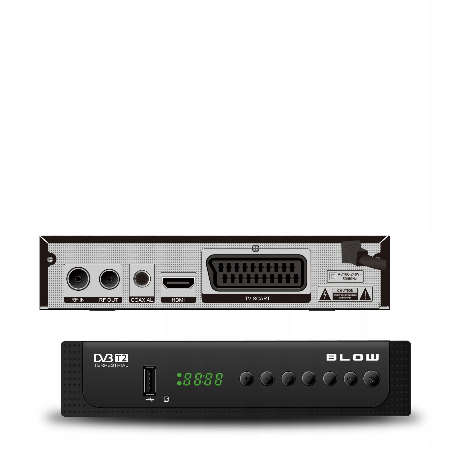2 x Tuner Dekodér DVB-T2 Tv H.265 Hevc Full Hd Usb Hdmi Batéria P