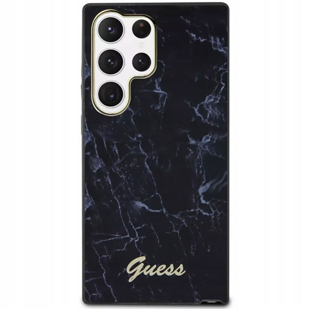2 x Tvrdé Púzdro Guess Marble Black Pre Samsung S23 Ultra