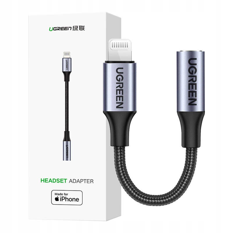 2 x Ugreen Kabel Adaptér Audio Aux Iphone Lightning Pre Mini Jack 3,
