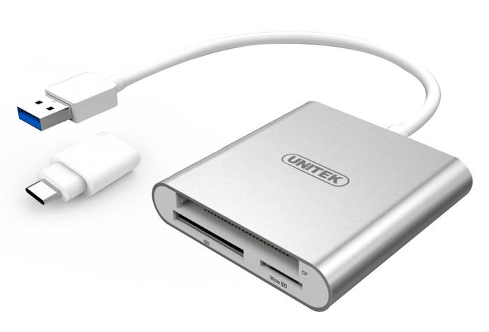2 x Unitek Y-9313D Usb Typ-C čítačka kariet All-in-One