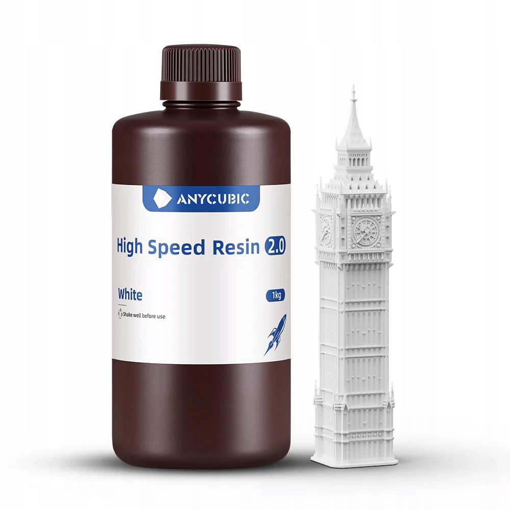 2 x Uv živica Anycubic High Speed 2.0 White Biela 1 l 1 kg
